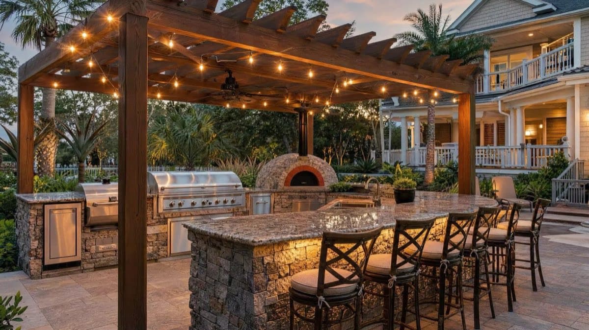 Outdoor Kitchen & Dining Area β Carolina Beach, NC